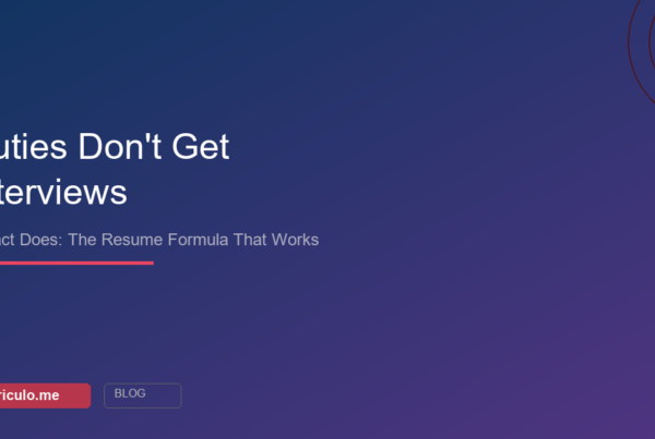 Resume impact formula - duties vs achievements for job interviews