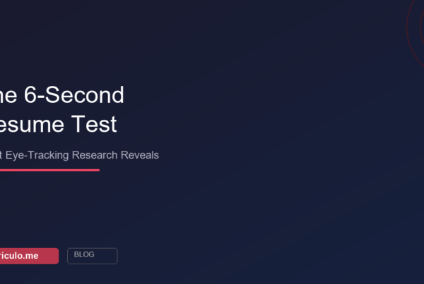 Six second resume test - what eye tracking research reveals about recruiter behavior