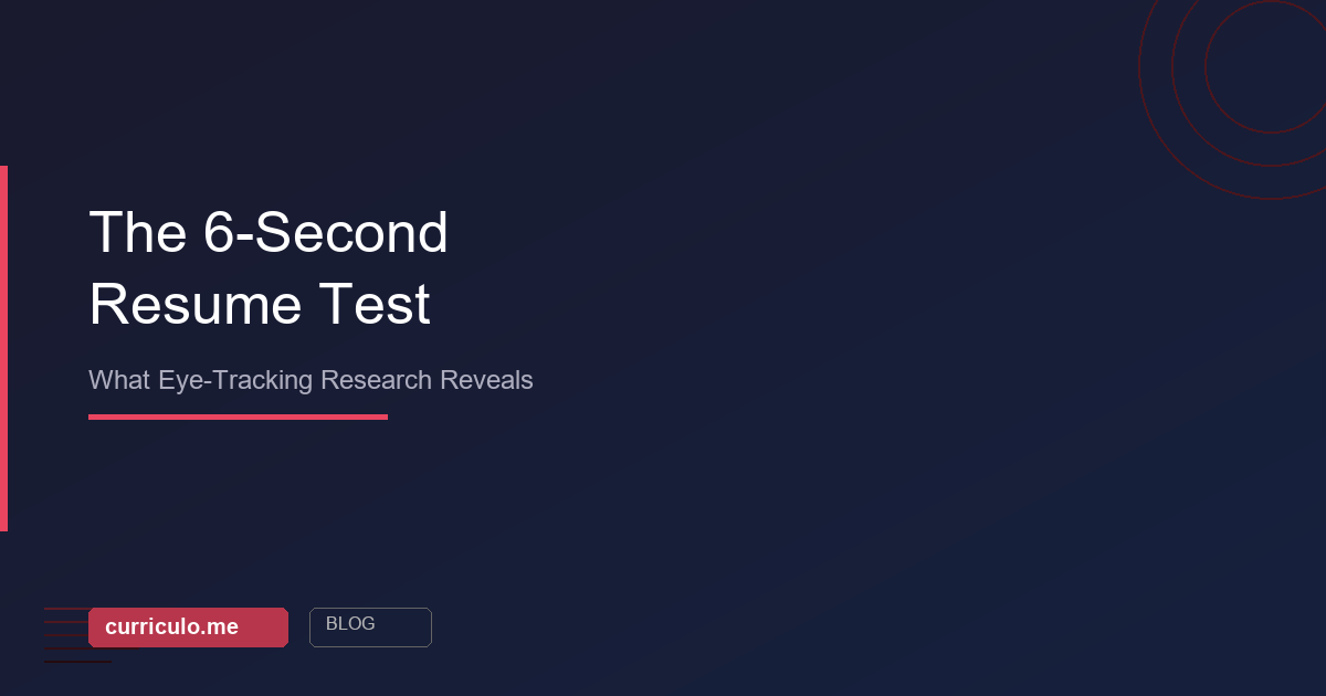 Six second resume test - what eye tracking research reveals about recruiter behavior