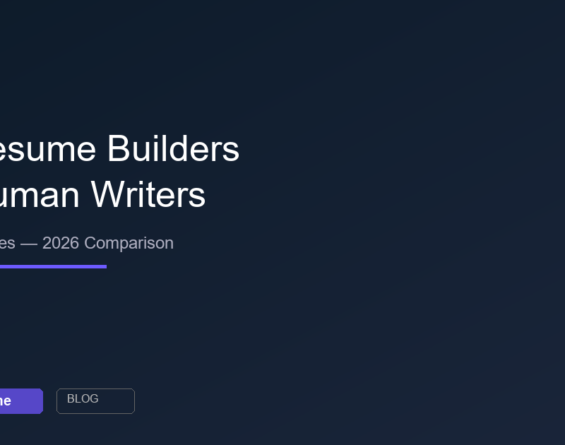 AI resume builders compared to human writers and templates 2026