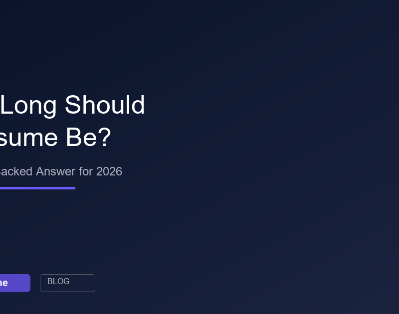 How long should a resume be in 2026 - data backed answer on resume length