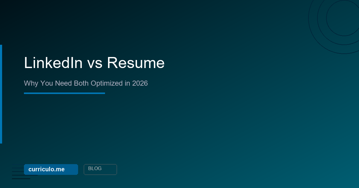 LinkedIn profile vs resume - why you need both optimized in 2026